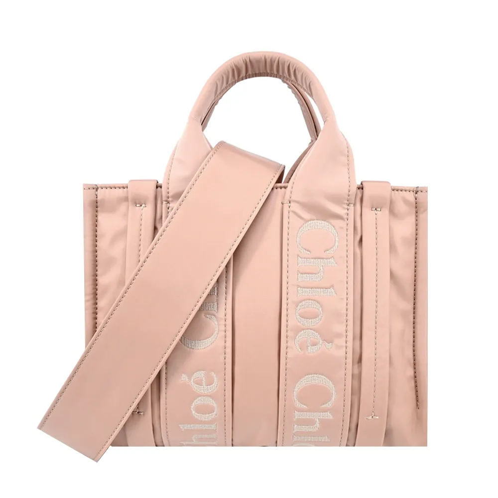 Chloe Woody tote bag 新款尼龍托特包(小號/粉色) 歷史價格詳細信息