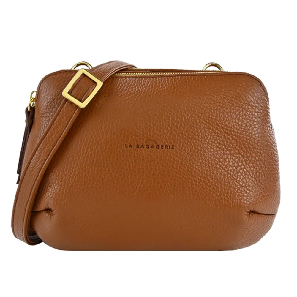 LA BAGAGERIE Marie Louise系列三層斜背包(黑) 歷史價格詳細信息