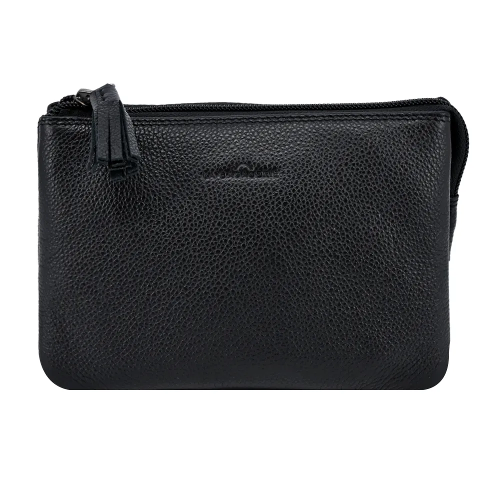 LA BAGAGERIE H23系列牛皮三層零錢包(海軍藍) 歷史價格詳細信息