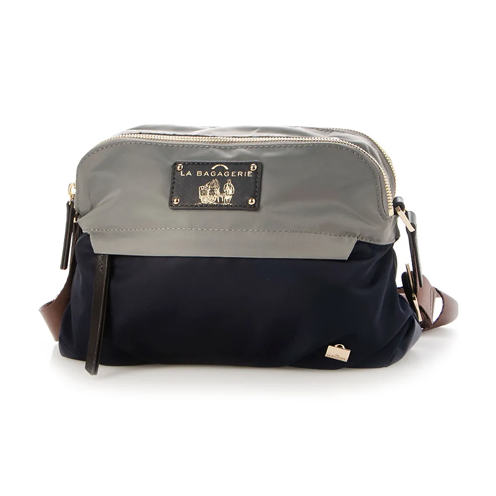 LA BAGAGERIE 防潑水方形斜背包(米灰x巧克力) 歷史價格詳細信息