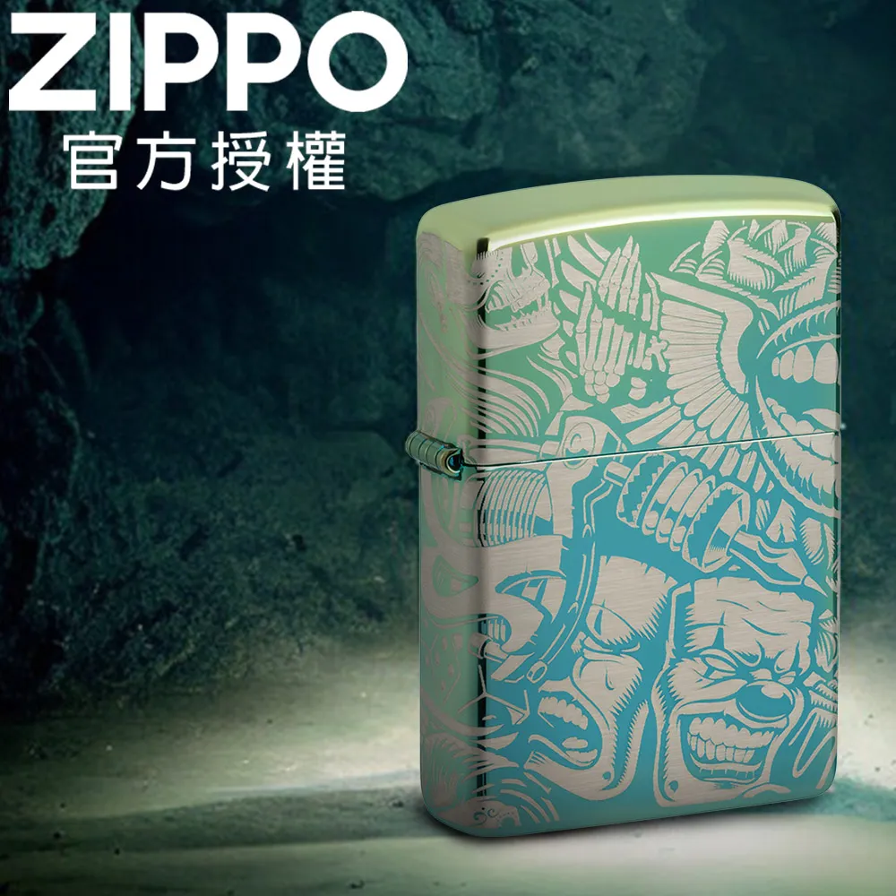 ZIPPO Tattoo Theme Design 狂野拼貼防風打火機 歷史價格詳細信息