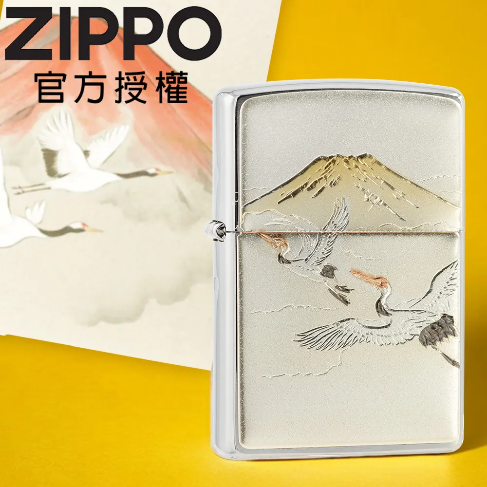 ZIPPO 日本傳統風格-鶴龜相爭防風打火機 ZA-5-26J 互相爭鬥 烏龜 白鶴 藝術品 浮世繪 終身保固 歷史價格詳細信息