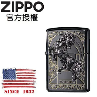 【Zippo】尊爵獨角獸-黑色防風打火機(美國防風打火機) 歷史價格詳細信息