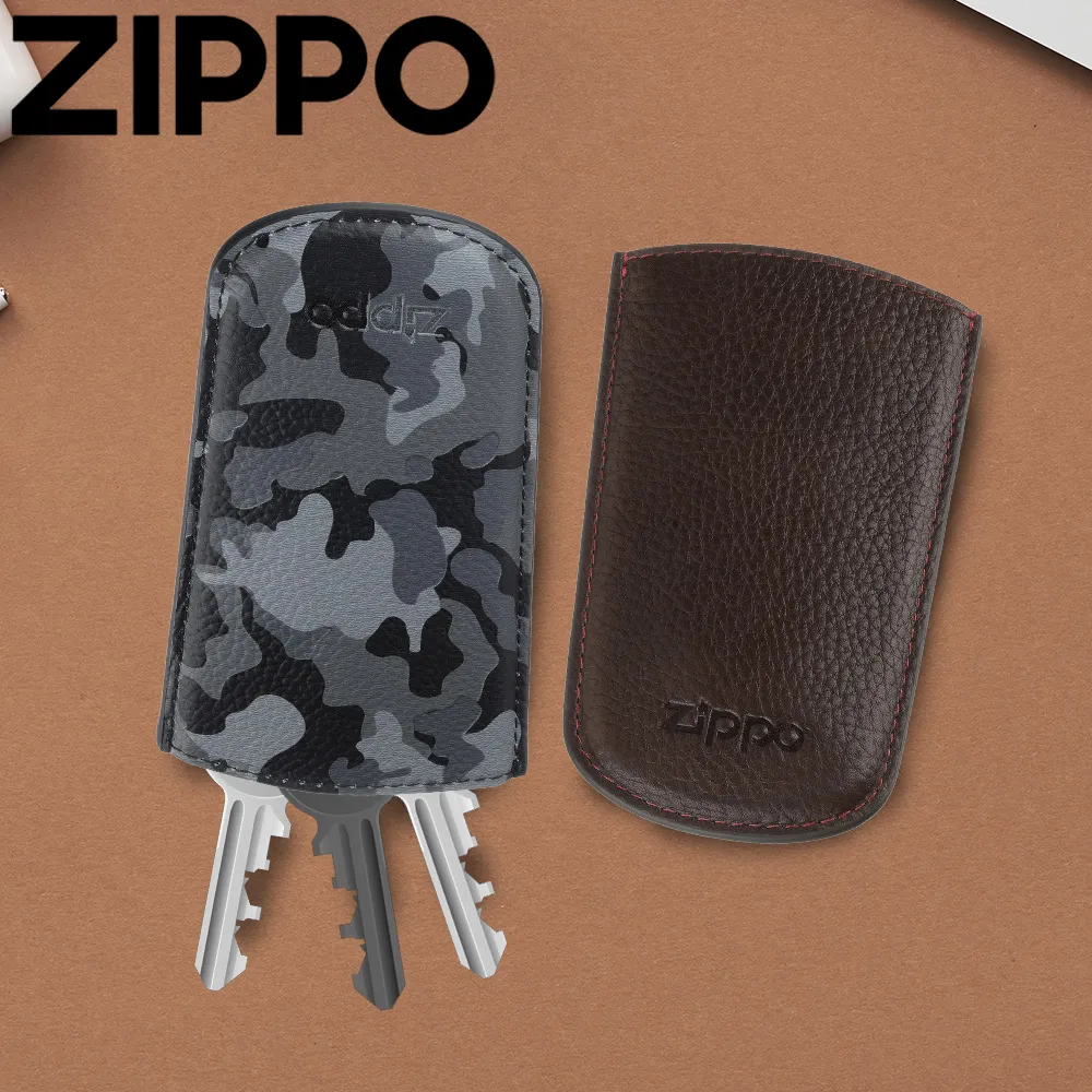 ZIPPO 皮革隨身鑰匙套(迷彩色/棕色) 鑰匙包 鑰匙包 鑰匙套 輕便攜帶 皮件皮夾 2006045 2006043 歷史價格詳細信息