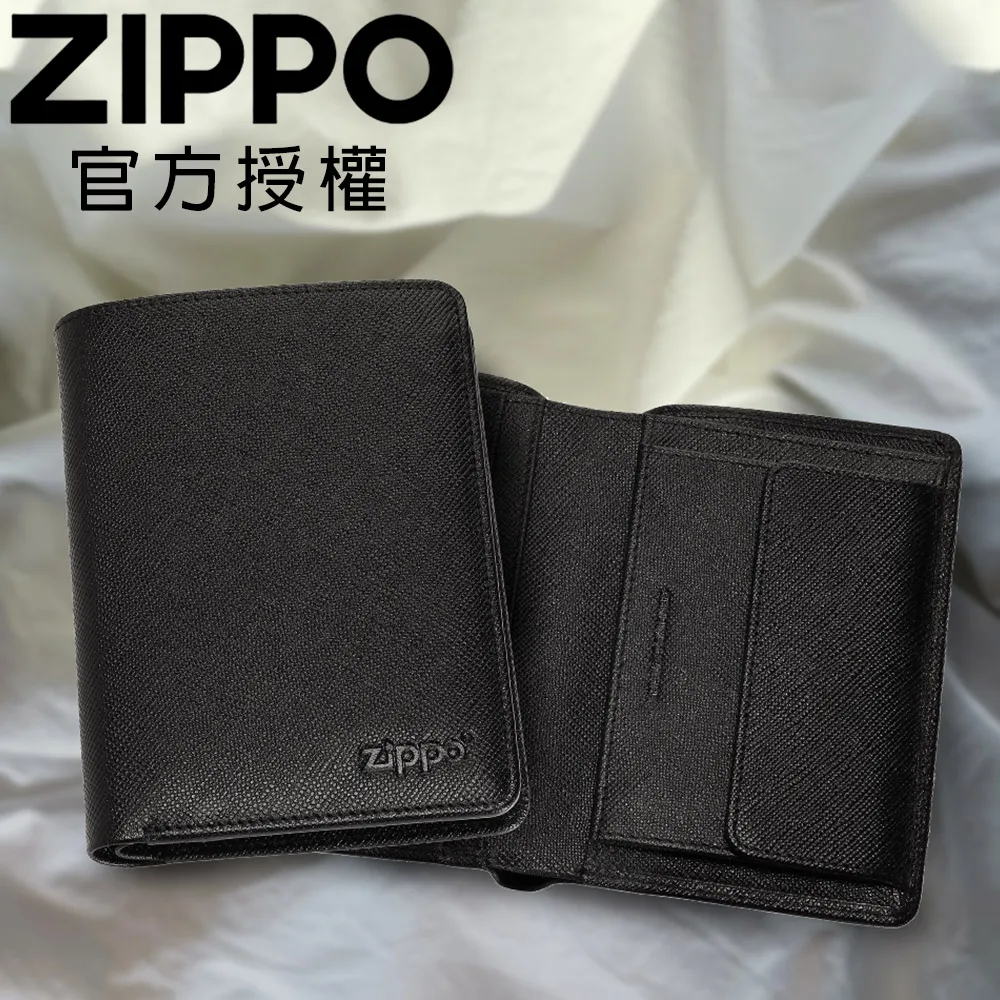 ZIPPO 黑色十字壓紋雙折皮夾(直立款) 皮件皮夾 錢包 男士短夾 男生皮夾 防盜皮夾 牛皮皮夾 2007072 歷史價格詳細信息