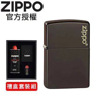 ZIPPO 棕色莫勒皮套+236黑裂漆(素面)防風打火機套裝組 禮盒 49401 歷史價格詳細信息