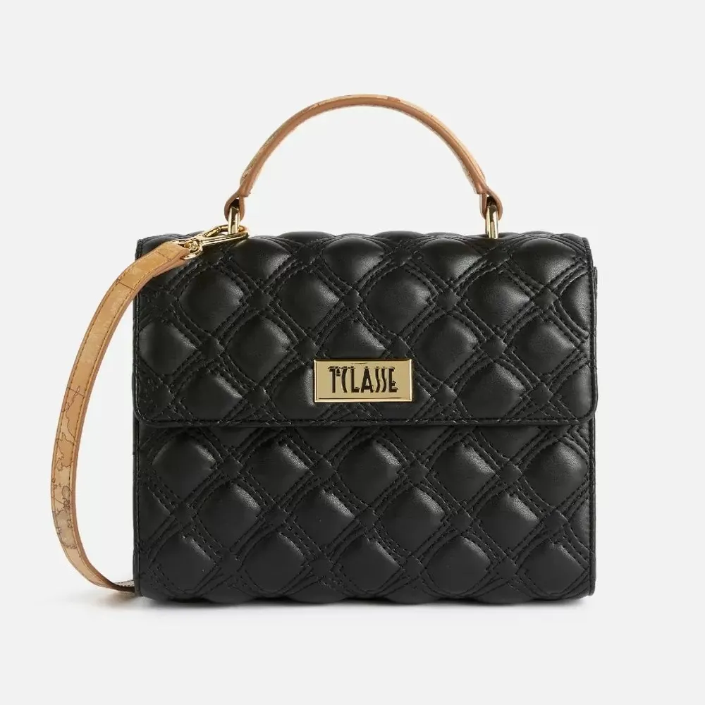 【Alviero Martini 義大利地圖包】輕奢菱格紋鍊帶翻蓋側背包-米白色 歷史價格詳細信息