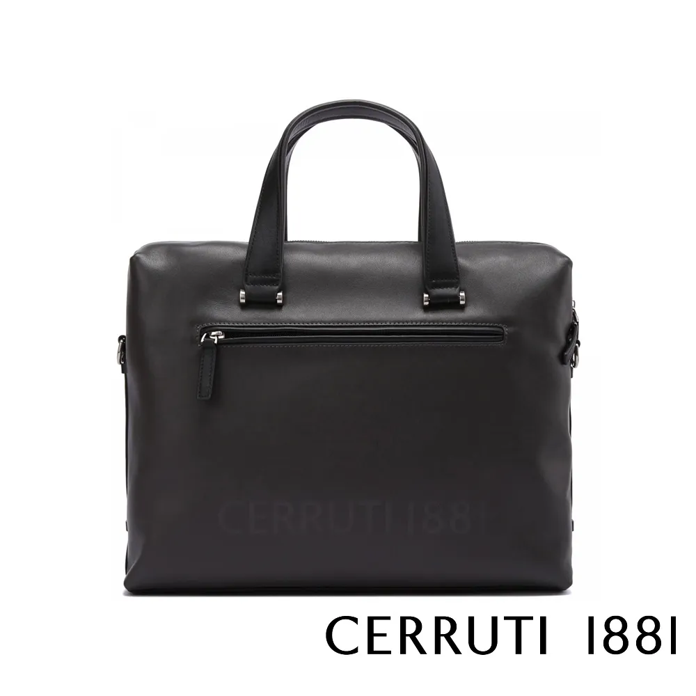 【CERRUTI 1881】義大利頂級小牛皮公事包/斜背包 CECA06408M 全新專櫃展示品(黑色) 歷史價格詳細信息