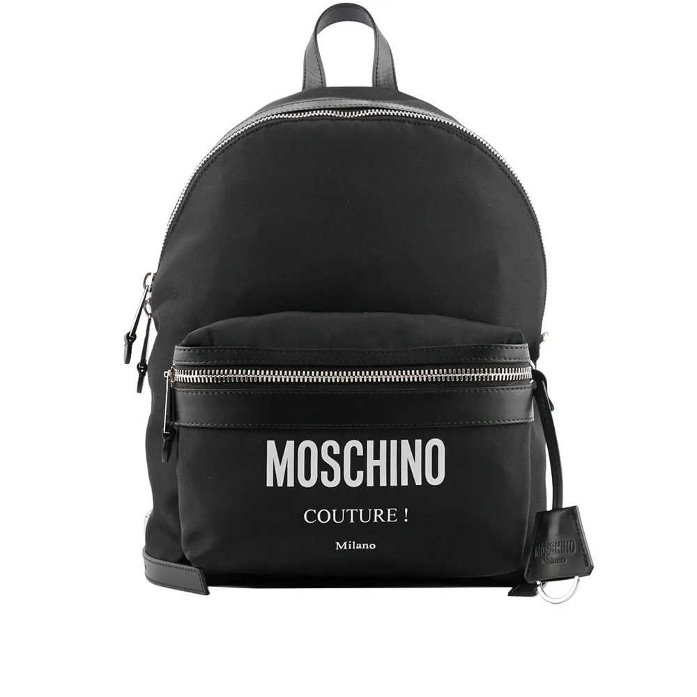 【MOSCHINO】LOGO 尼龍帆布手機側背包 黑色(1A8113-8201-2555) 歷史價格詳細信息