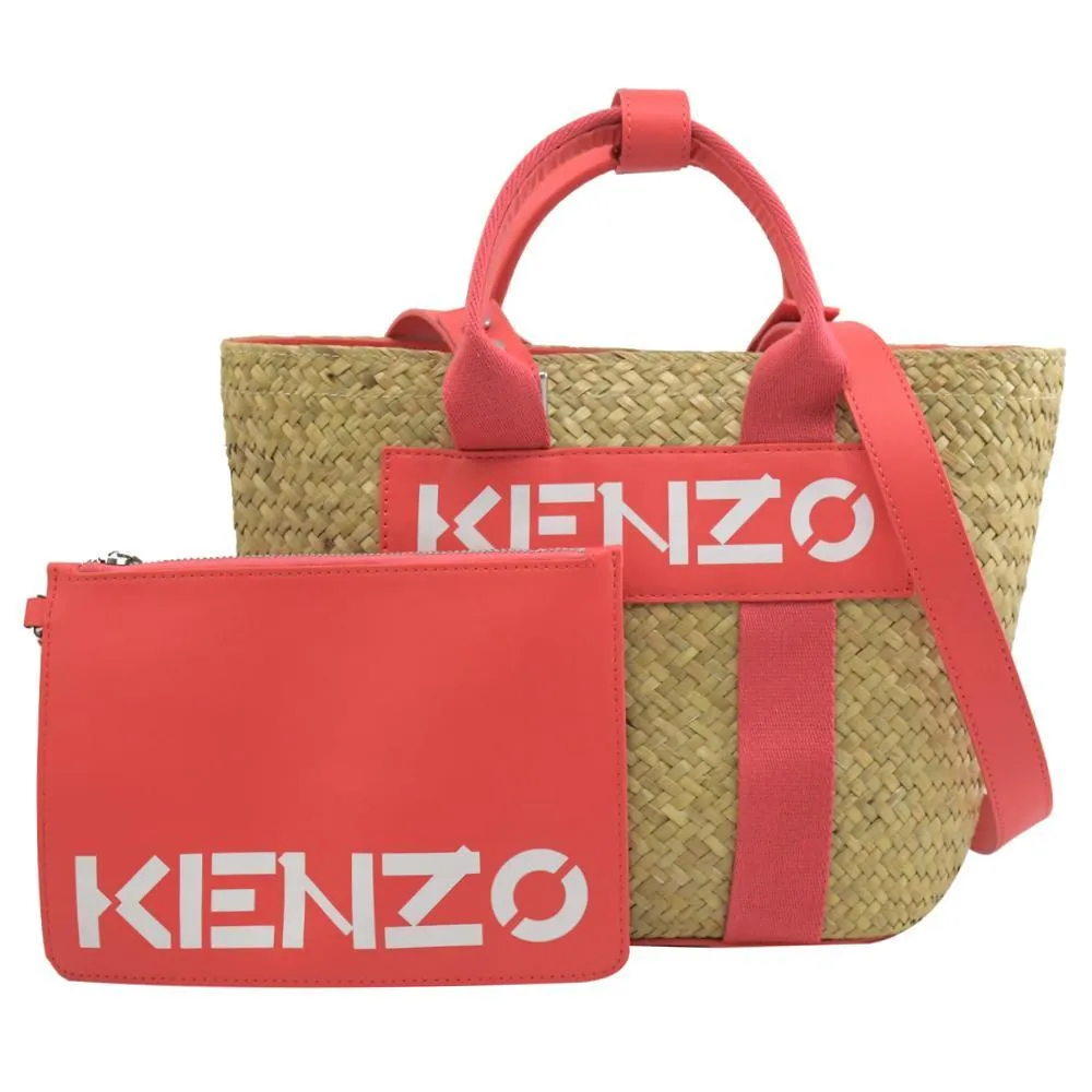 【KENZO】簡約品牌個性徽章帆布拼接大容量托特包兩用包(黑) 歷史價格詳細信息