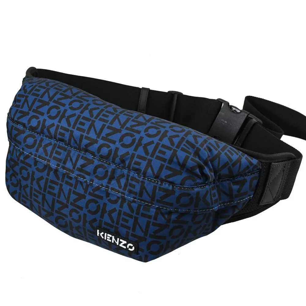 KENZO 5SA225 簡約LOGO造型尼龍肩斜腰包/胸口包.黑 歷史價格詳細信息