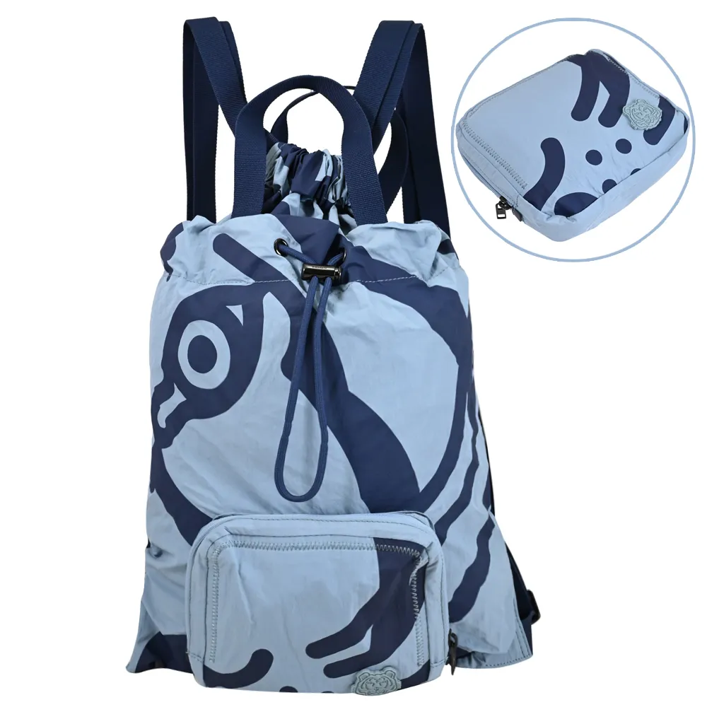 KENZO 5SA403 電繡虎頭LOGO休閒雙肩後背包.綠 歷史價格詳細信息