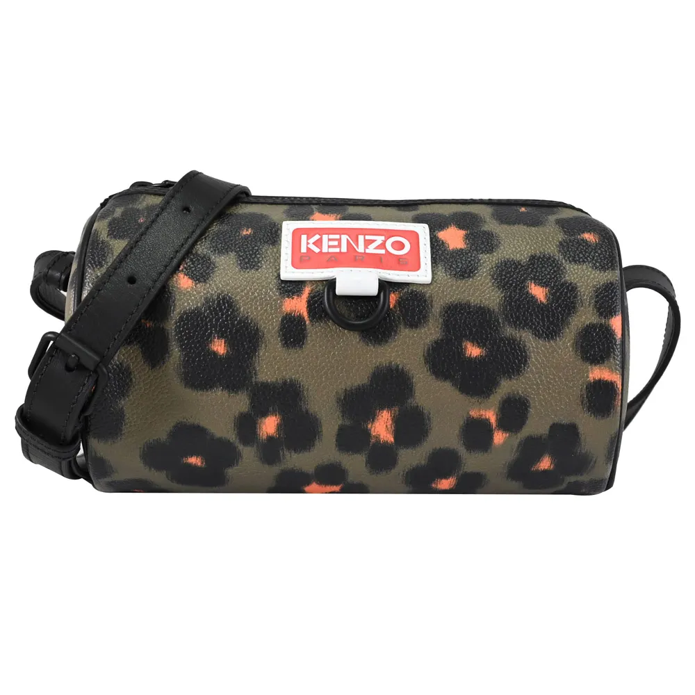 KENZO 5SA118 電繡LOGO帆布斜背拉鍊小方包/記者包.黑 歷史價格詳細信息