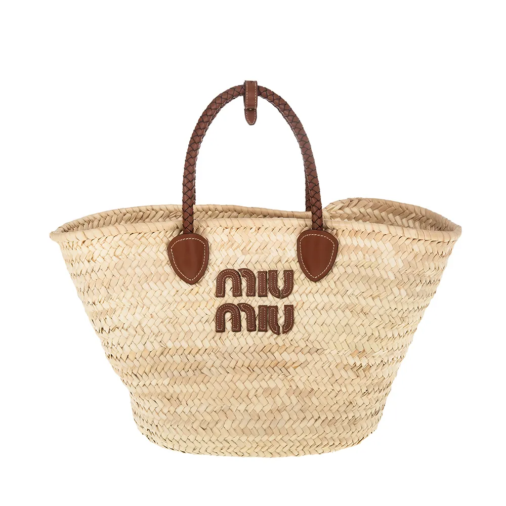 【MIU MIU】新款紅色刺繡英文字母條紋牛仔布托特包 歷史價格詳細信息
