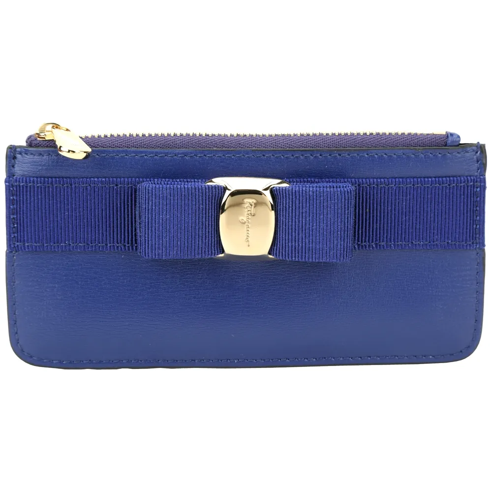 Salvatore Ferragamo Vara 蝴蝶結牛皮卡片夾/零錢包(黃色) 歷史價格詳細信息