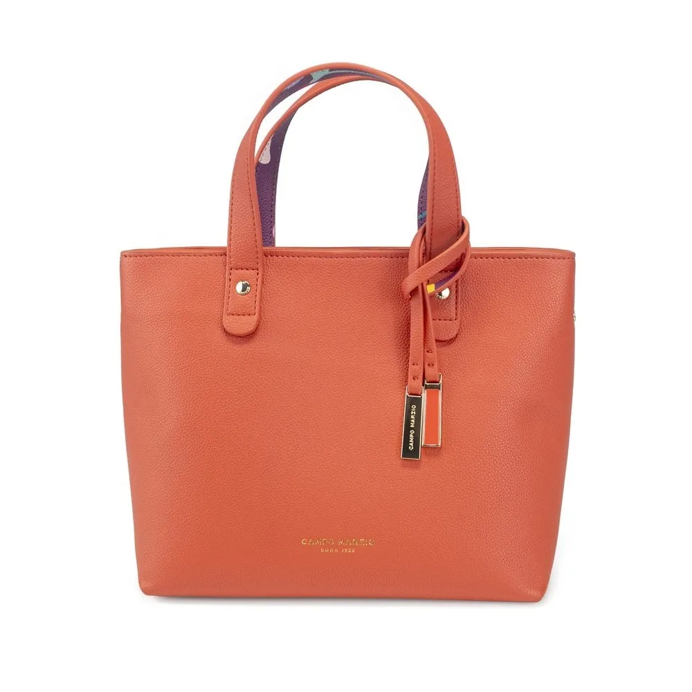 【CAMPO MARZIO】彩虹系列花朵內襯 手提肩背吊飾小托特包-藍色 歷史價格詳細信息