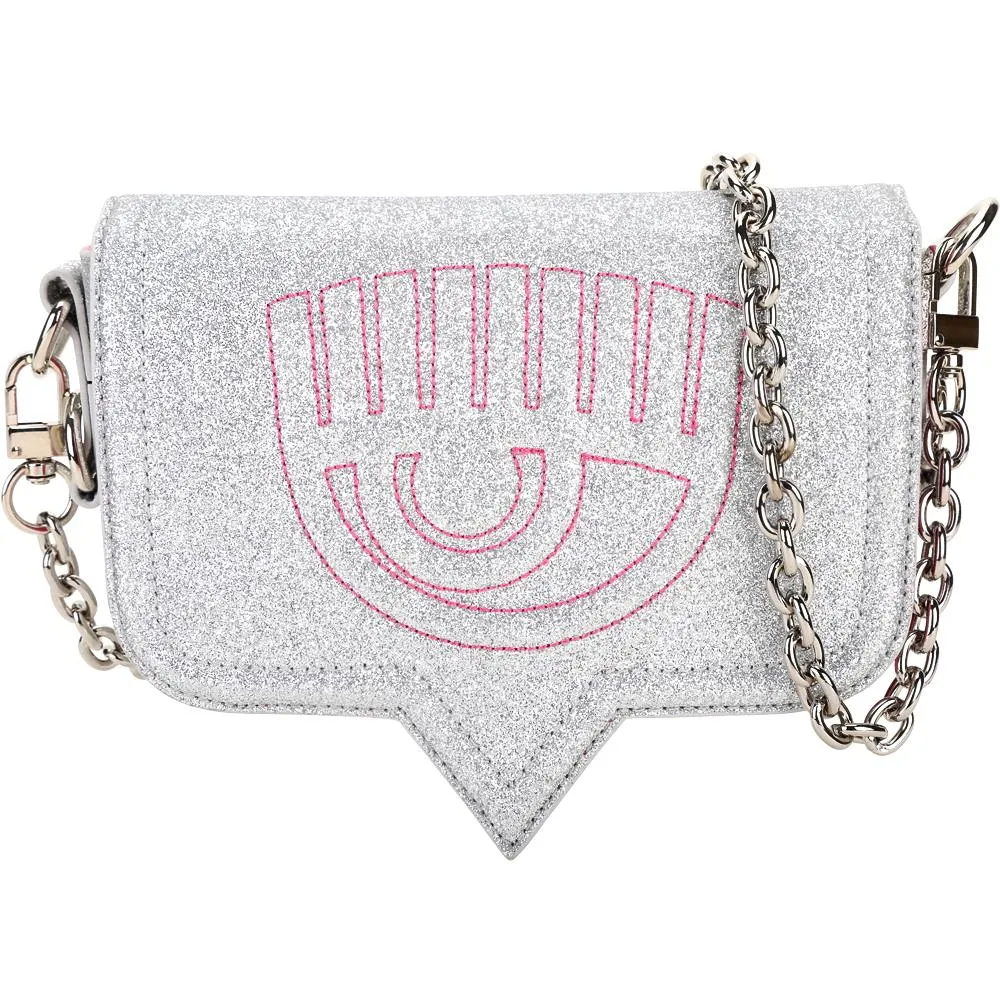 Chiara Ferragni eyelike 立體眨眼對話框漆皮化妝包(黑色) 歷史價格詳細信息