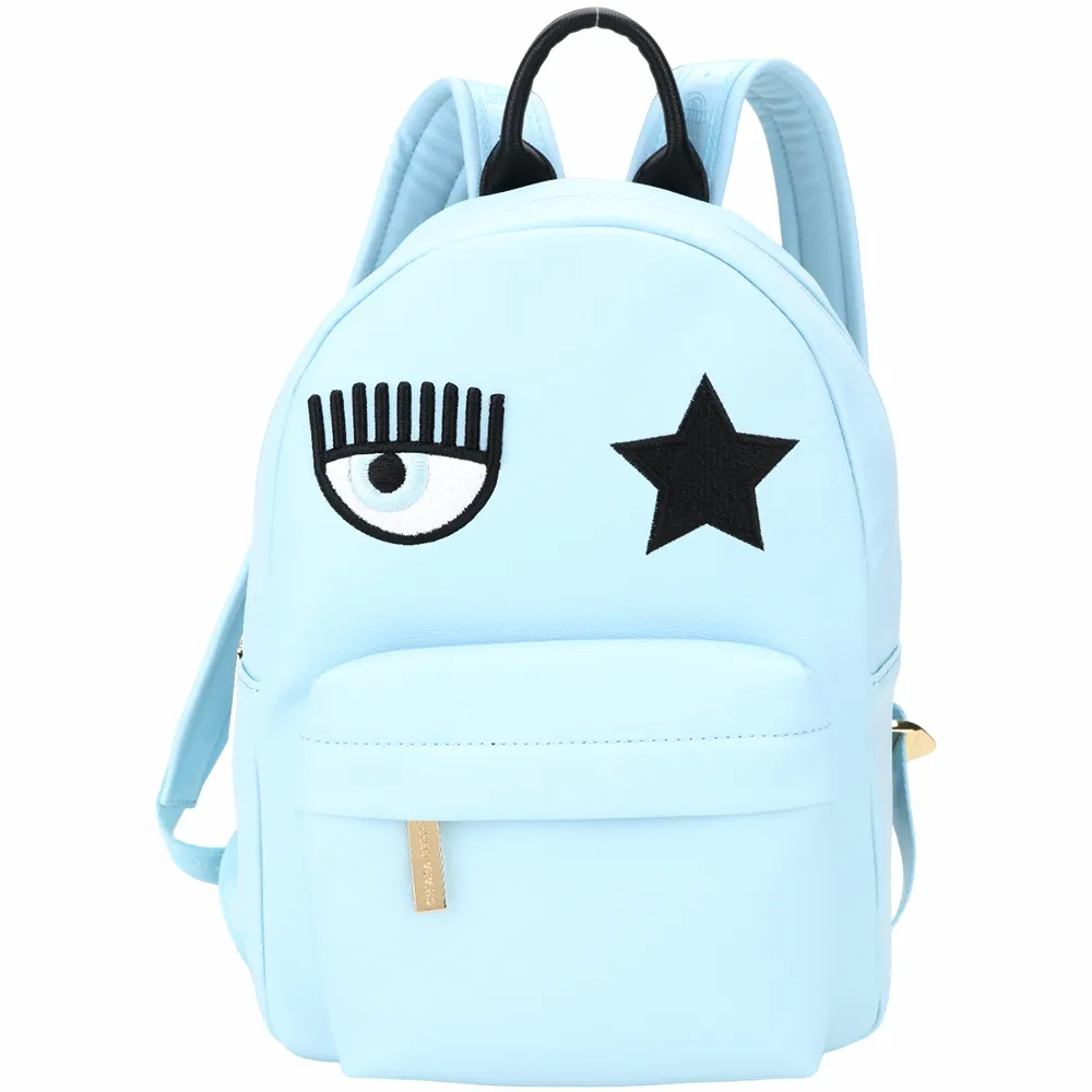 Chiara Ferragni Eye Star 刺繡星星荔紋皮革斜背/腰包(黑色) 歷史價格詳細信息