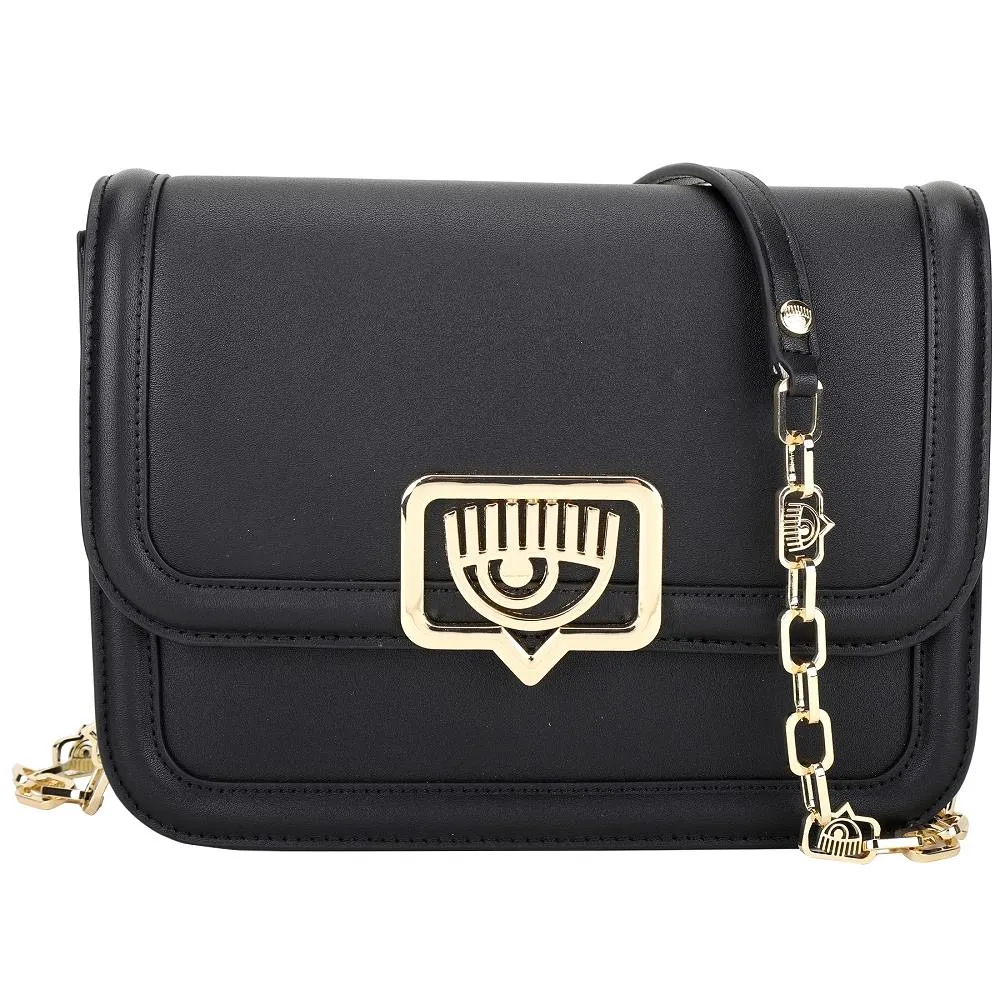 Chiara Ferragni eyelike 立體眨眼對話框漆皮化妝包(黑色) 歷史價格詳細信息