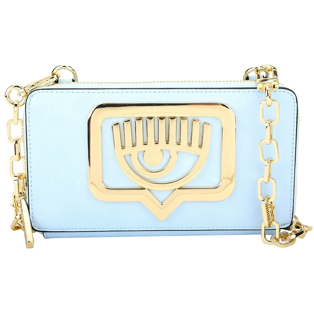 Chiara Ferragni eyelike 立體眨眼對話框漆皮化妝包(黑色) 歷史價格詳細信息