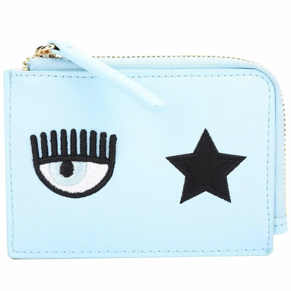 Chiara Ferragni Eye Star 刺繡星星荔紋皮革斜背/腰包(黑色) 歷史價格詳細信息