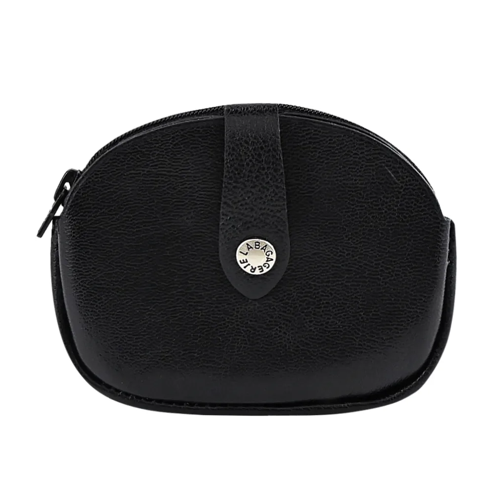 LA BAGAGERIE Demi Lune系列山羊皮半月零錢包(黑) 歷史價格詳細信息