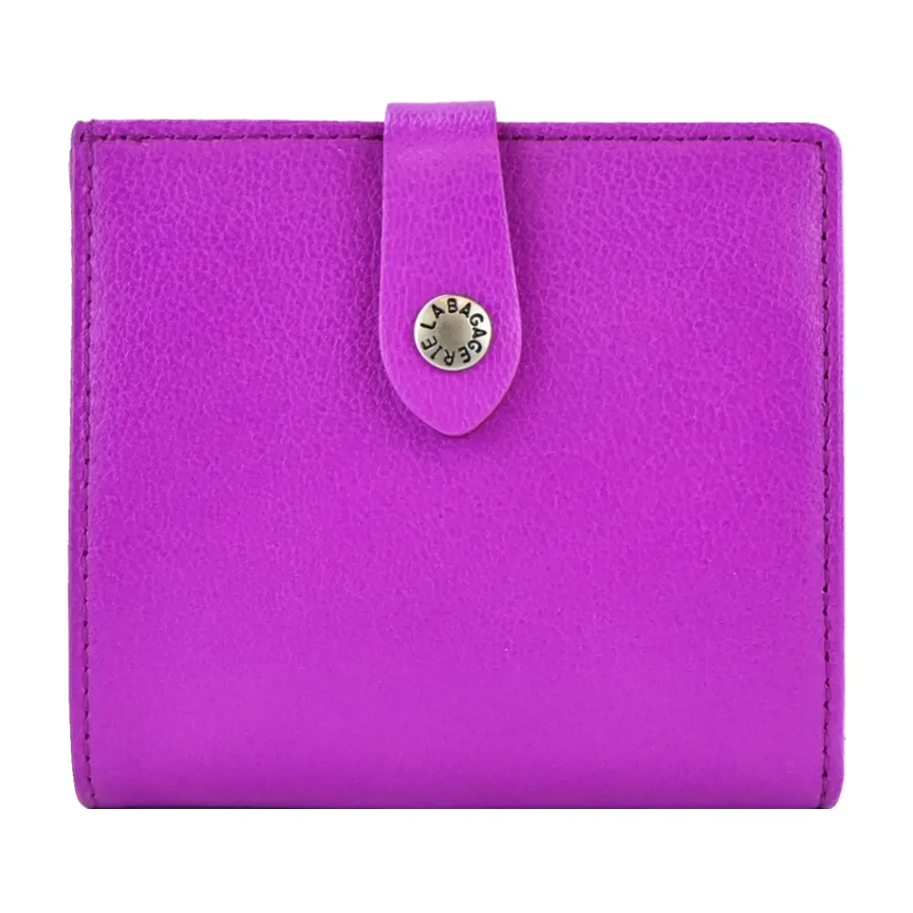 LA BAGAGERIE Ti Amo系列山羊皮雙折短夾(紫紅) 歷史價格詳細信息