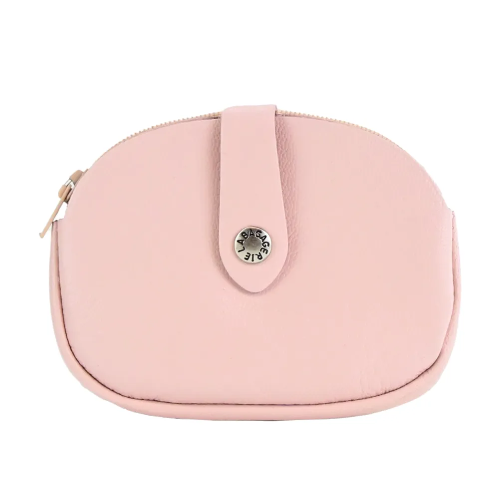 LA BAGAGERIE Demi Lune系列山羊皮半月零錢包(黑) 歷史價格詳細信息