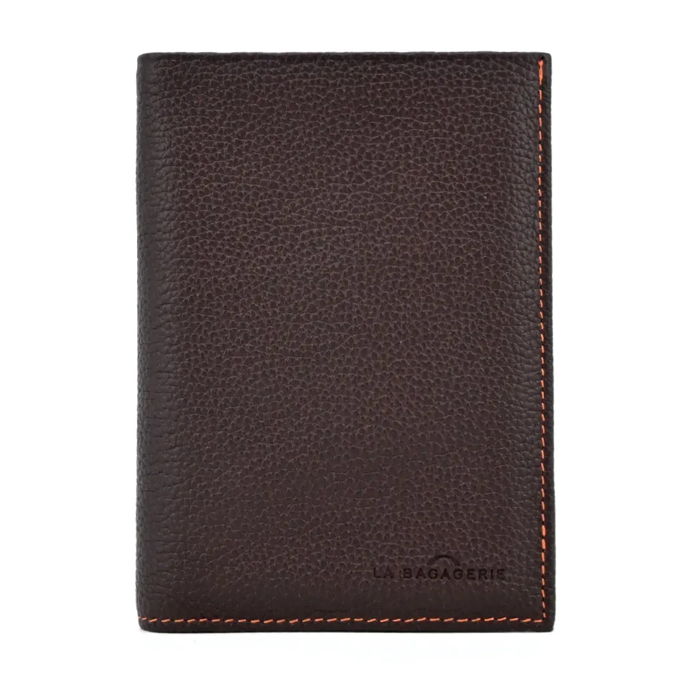 LA BAGAGERIE Harry系列粒面牛皮多卡層翻蓋直式短夾(黑) 歷史價格詳細信息