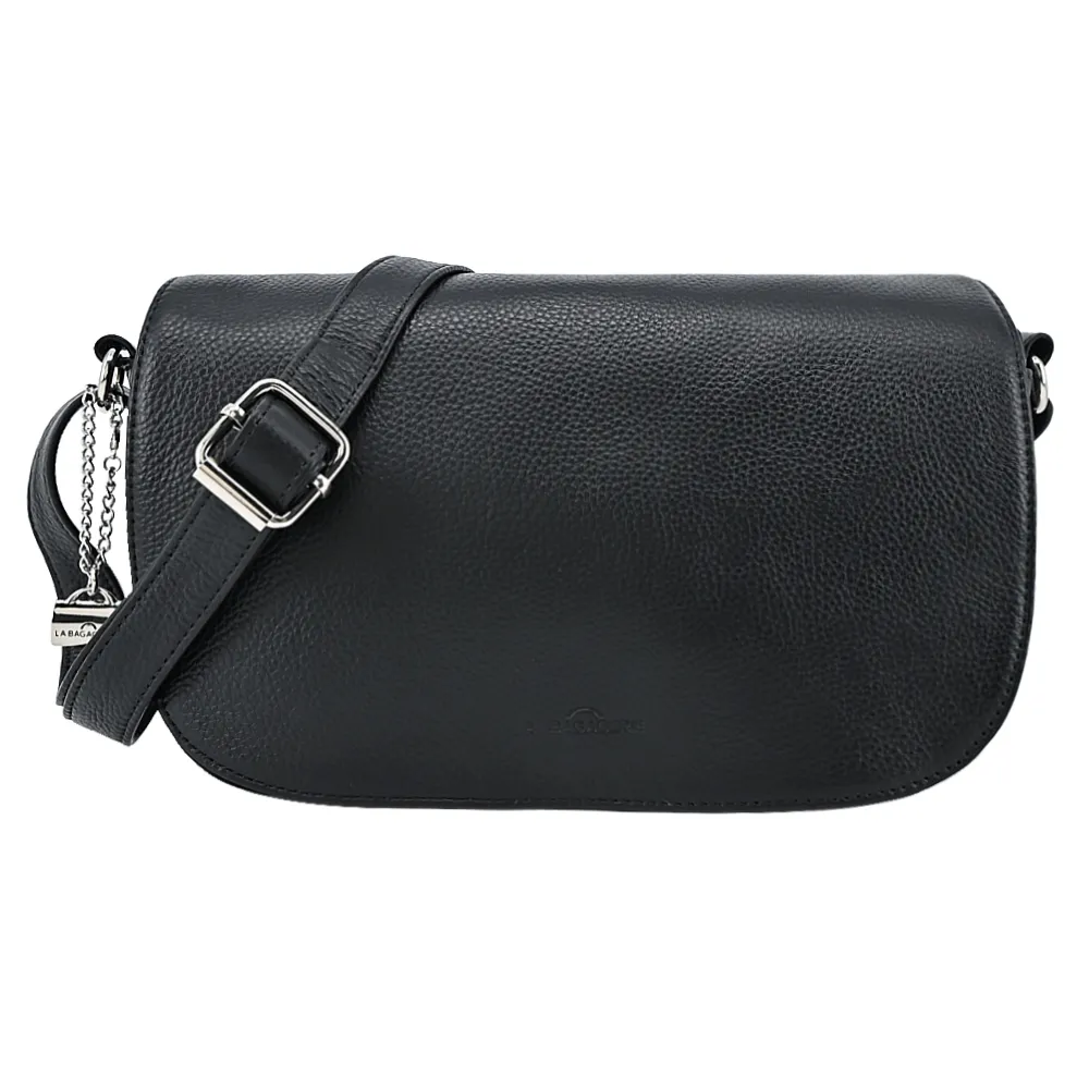 LA BAGAGERIE W23系列牛皮半月斜背包(黑) 歷史價格詳細信息