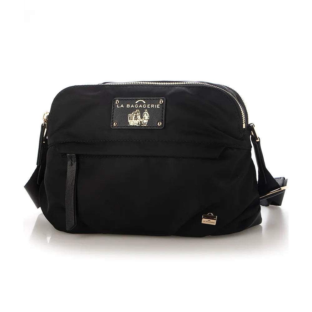 LA BAGAGERIE 防潑水方形斜背包(米灰x巧克力) 歷史價格詳細信息