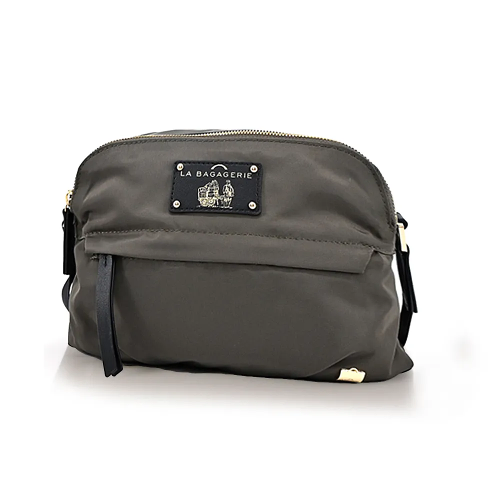 LA BAGAGERIE 防潑水方形斜背包(米灰x巧克力) 歷史價格詳細信息