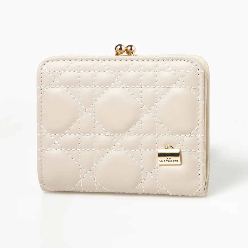 LA BAGAGERIE 菱格縫線拉鍊長夾(黑) 歷史價格詳細信息