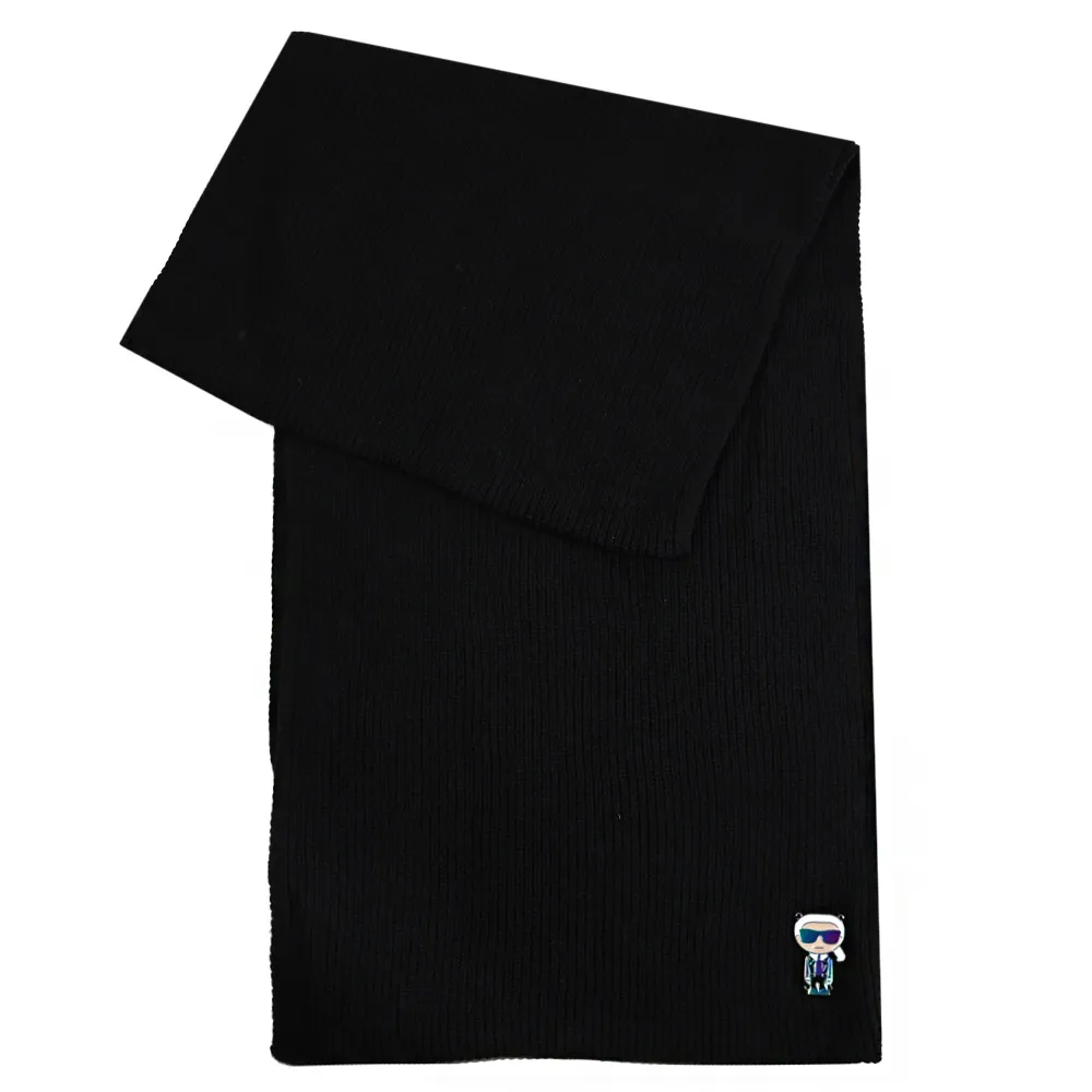 KARL LAGERFELD 卡爾 簡約LOGO雙毛球保暖毛帽.白 歷史價格詳細信息