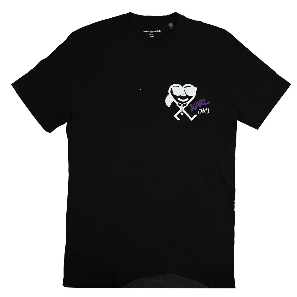 KARL LAGERFELD黑色短袖T恤WE04-11-23-35 歷史價格詳細信息