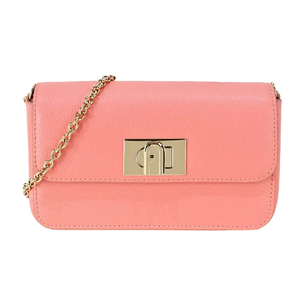 FURLA 1927 拱門轉釦迷你翻蓋鏈帶二用包(白蘭地酒色) BAFKACO ARE000 03B00 歷史價格詳細信息