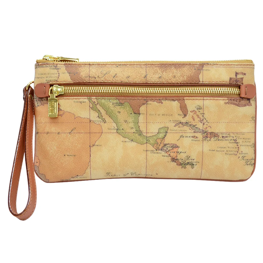 【Alviero Martini 義大利地圖包】手掛直立式手機套-地圖黃 歷史價格詳細信息