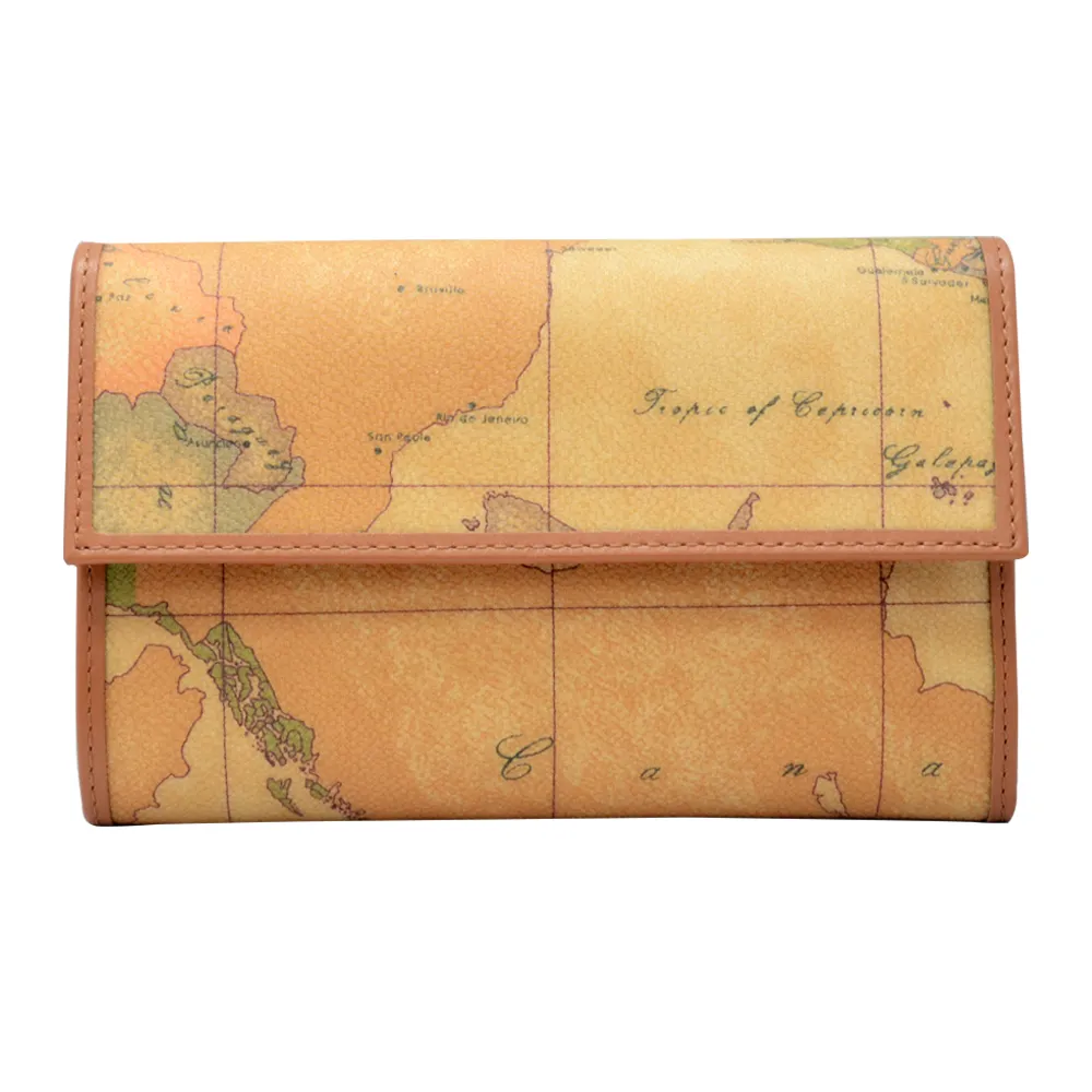 【Alviero Martini 義大利地圖包】地圖8卡短鈔票錢夾-地圖黃 歷史價格詳細信息