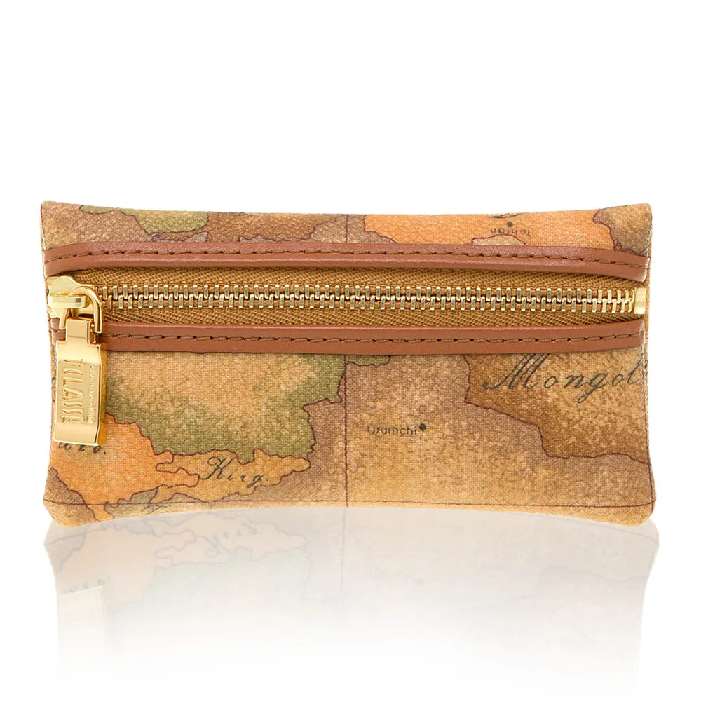 【Alviero Martini 義大利地圖包】拉鍊零錢包化妝包-地圖黃 歷史價格詳細信息