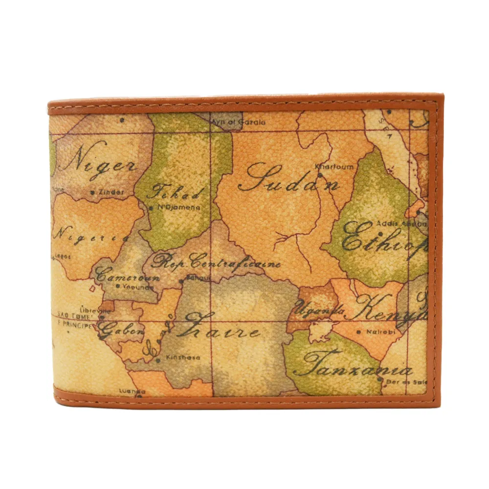 【Alviero Martini 義大利地圖包】地圖8卡短鈔票錢夾-地圖黃 歷史價格詳細信息