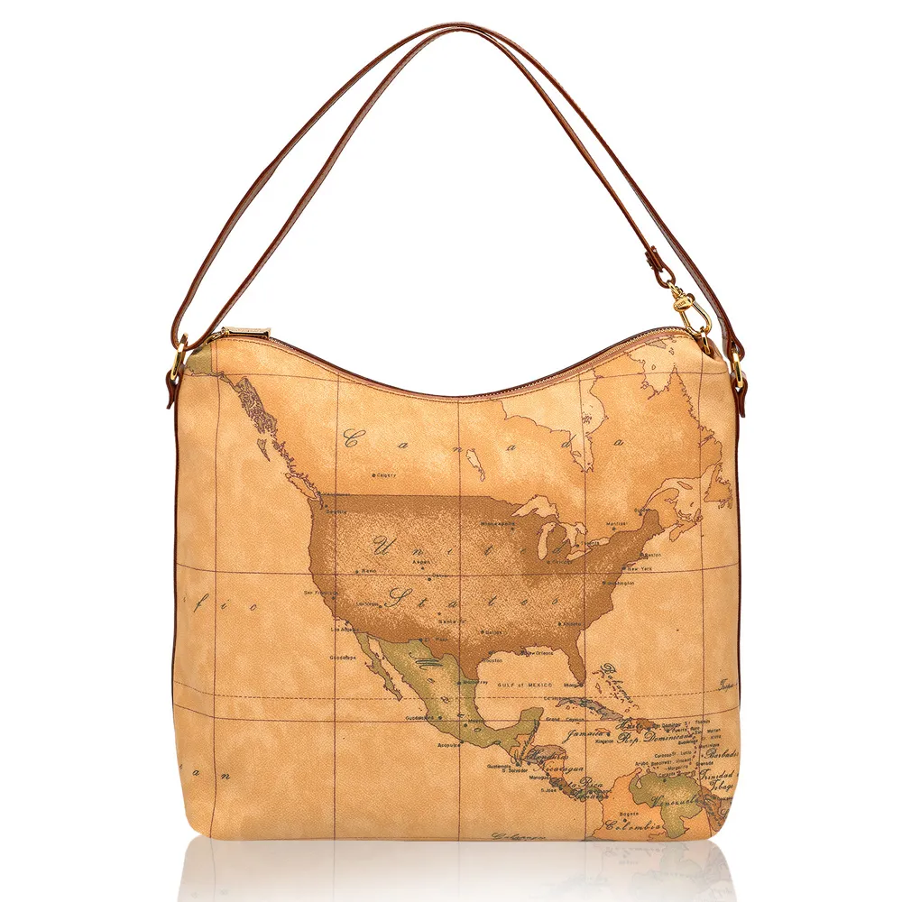 【Alviero Martini 義大利地圖包】經典地圖城市魅力方巾-咖啡 歷史價格詳細信息