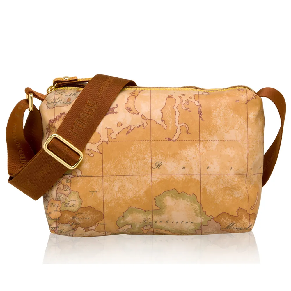 【Alviero Martini 義大利地圖包】尼龍拉鍊化妝包-中-地圖黃 歷史價格詳細信息