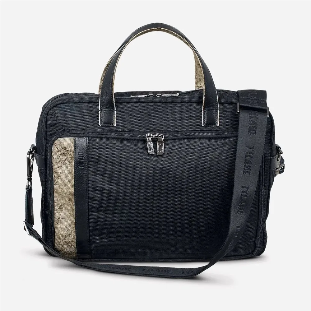 【Alviero Martini 義大利地圖包】旅行王者 手提肩背旅行包(大)-黑 歷史價格詳細信息