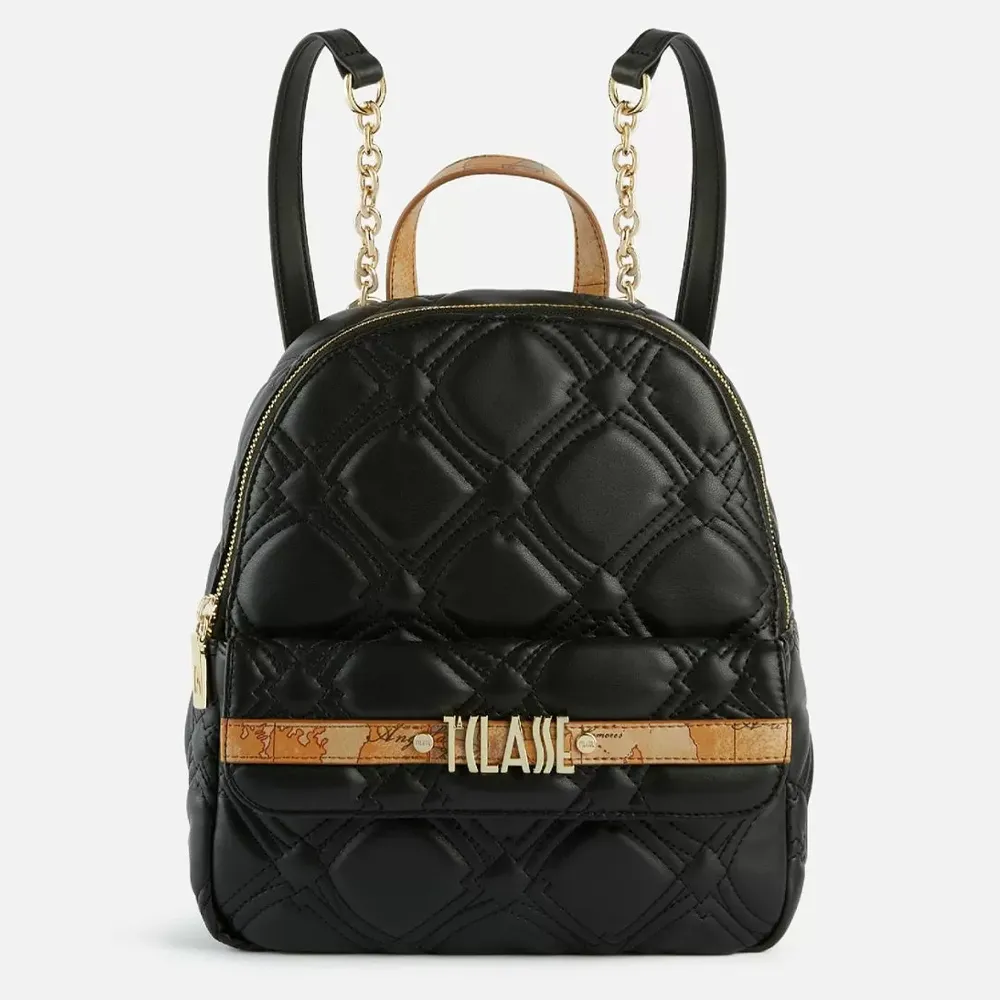 【Alviero Martini 義大利地圖包】輕奢菱格紋鍊帶翻蓋側背包-米白色 歷史價格詳細信息