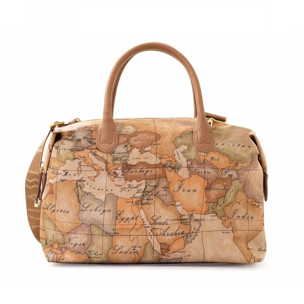 【Alviero Martini 義大利地圖包】尼龍拉鍊化妝包-中-地圖黃 歷史價格詳細信息