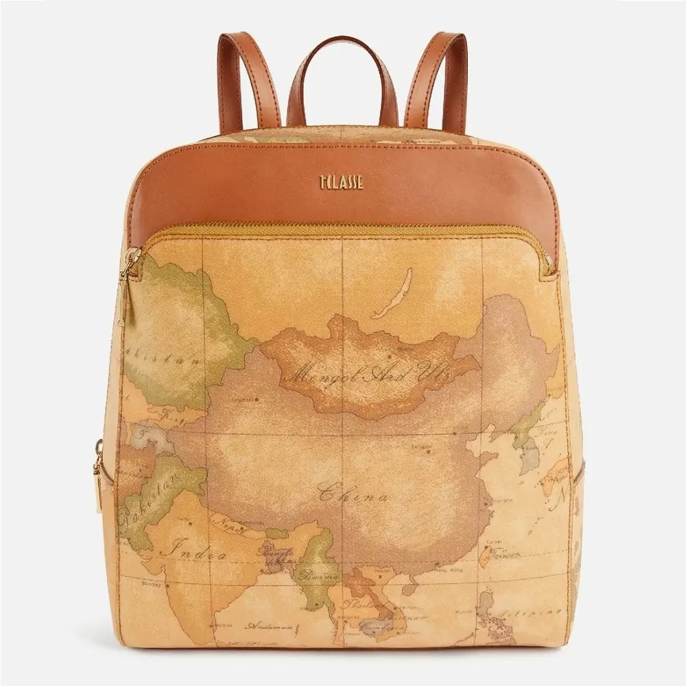 【Alviero Martini 義大利地圖包】經典後揹包-地圖黃 歷史價格詳細信息