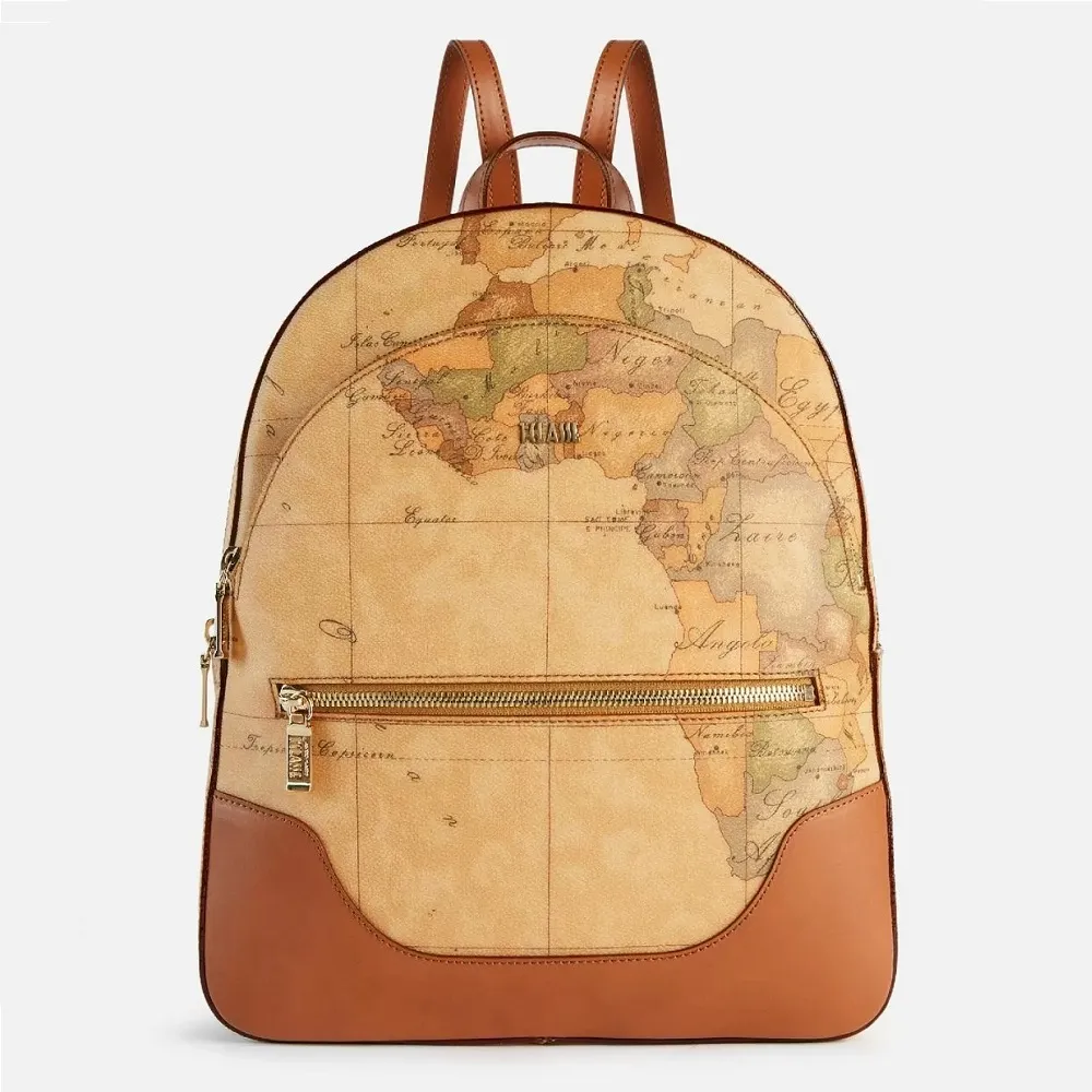 【Alviero Martini 義大利地圖包】雙層子母後背包(大)-地圖黃 歷史價格詳細信息