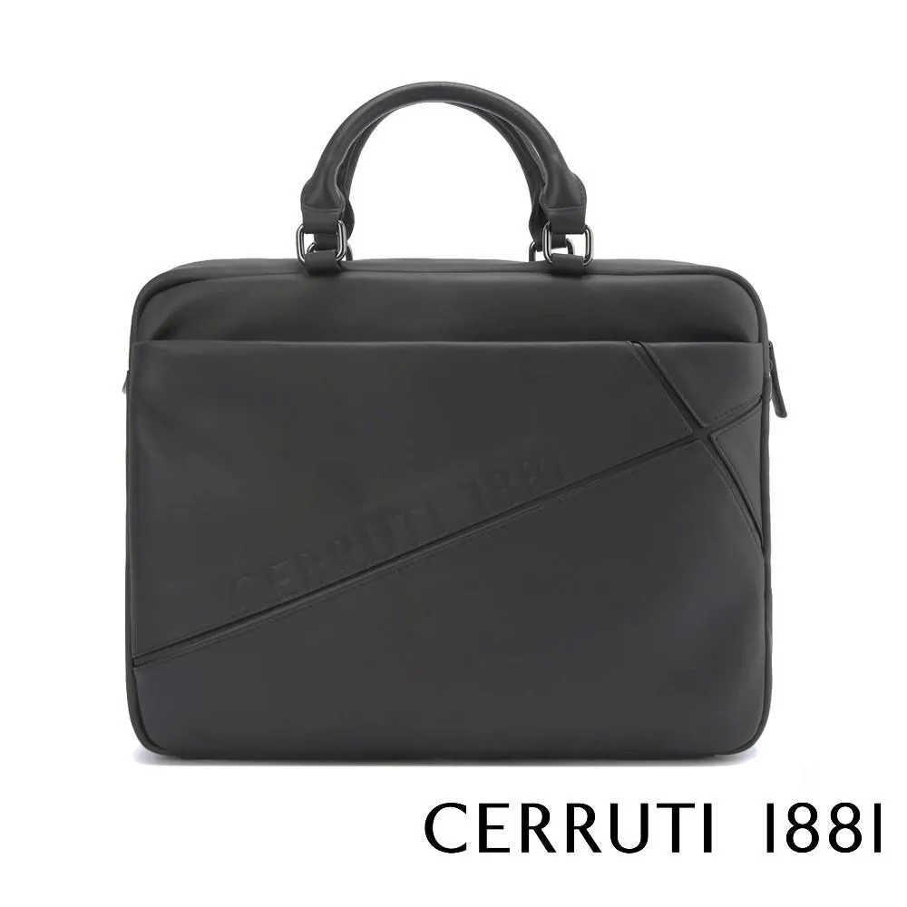【CERRUTI 1881】頂級義大利小牛皮公事包/肩背包 CECA04657S 全新專櫃展示品(黑色) 歷史價格詳細信息