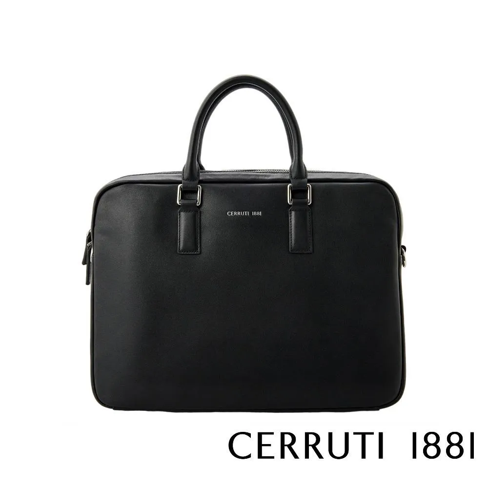 【Cerruti 1881】限量2折 義大利頂級公事包斜背包 全新專櫃展示品(黑色 5330M) 歷史價格詳細信息