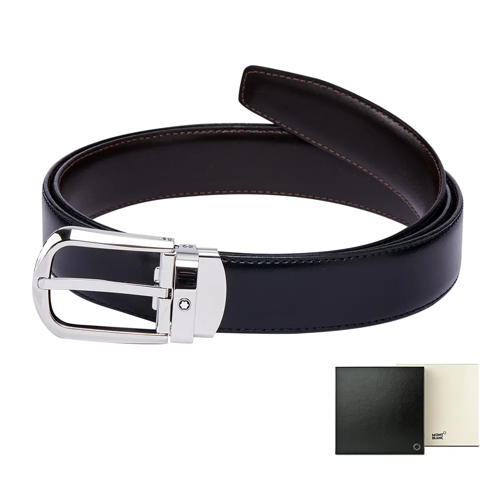 MONTBLANC 雙面可調尺寸商務皮帶(黑色/棕色) 歷史價格詳細信息